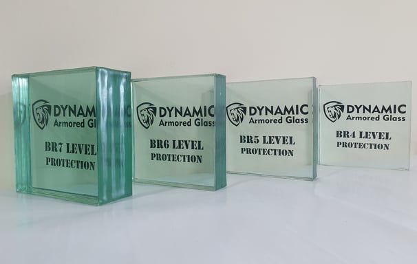 dynamic bulletproof glass available for various protection levels for armroed cars