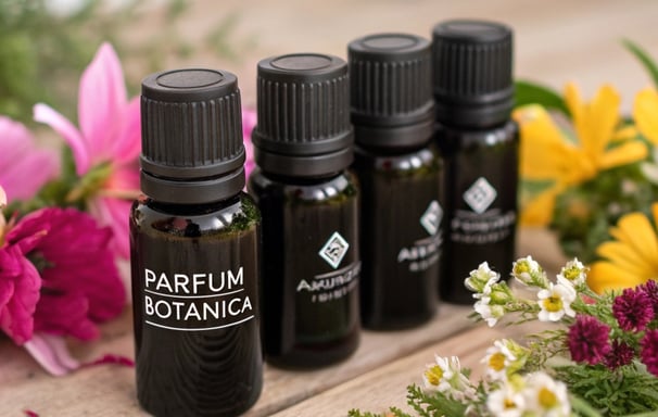 a group of bottles of essential oils and essential oils