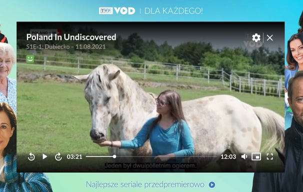 Kasia Bukowska featured on a Polish TV series with her horses.