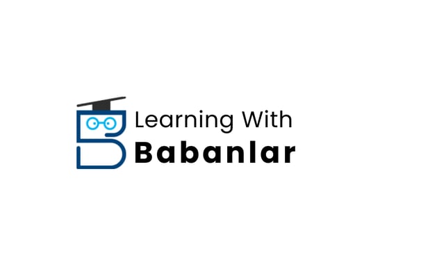 Learning With Babanlar logo, in blue and black. It consists of the LWB icon, and the words.