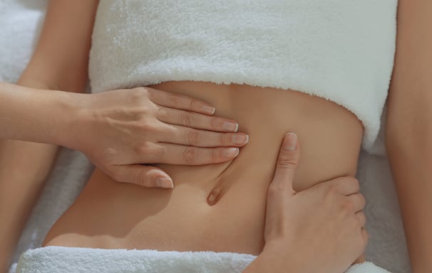 a woman in a towel towel wrapped in a towel