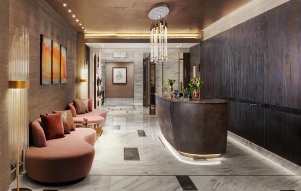 Textural wall panel installation bespoke piece by Lumai Studio for architectural interior in Astana