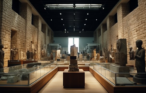 The interior of Antalya Archaeological Museum in Turkey