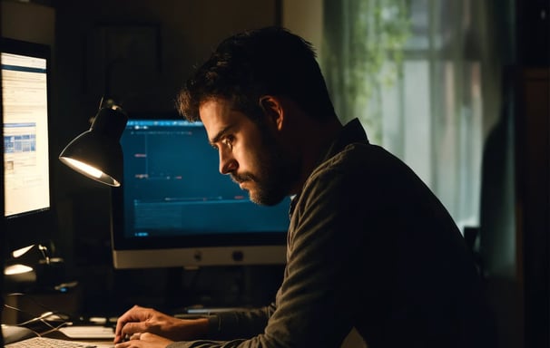 un homme deprimé au bureau-