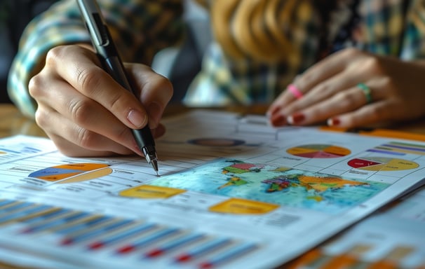 Professionnelle de CCA Studio concentrée sur l'audit d'une identité de marque