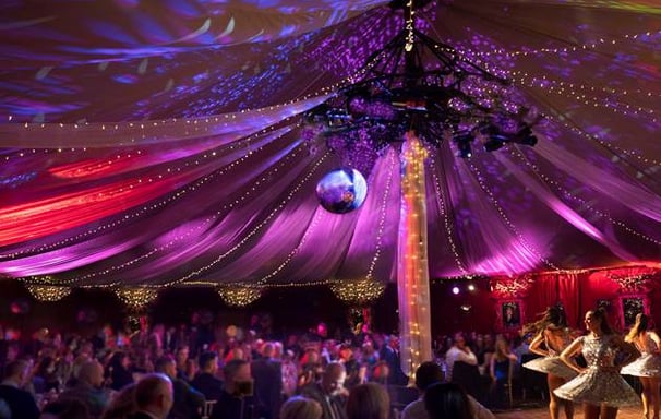 An image of a crowd watching a traditional ceilidh