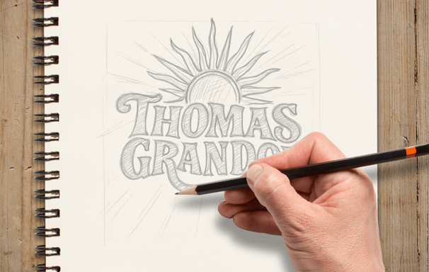 Retrato visual del universo de Thomas Grandoli, que representa el desafío de crear una idea