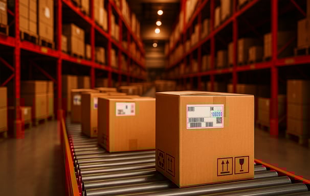 Etiquetas Industriales para productos en cadenas o  en Banda automatizada para logística o comercializadora