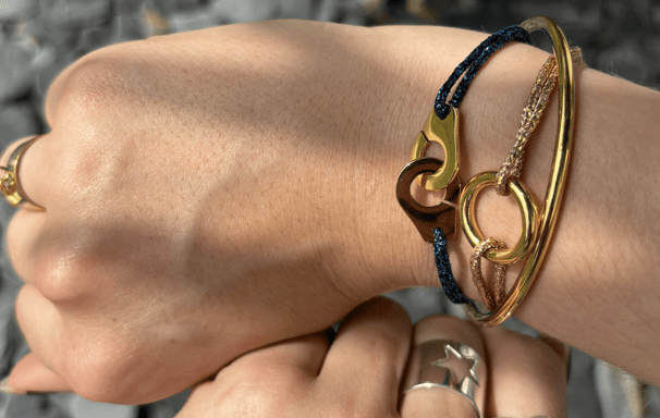Bracelets cordons dorés acier inoxydable 316L
