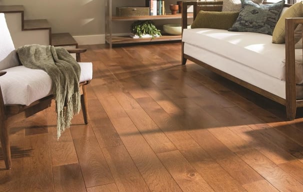 This warm hardwood floor, showcases our expertise in delivering durable, elegant floors.