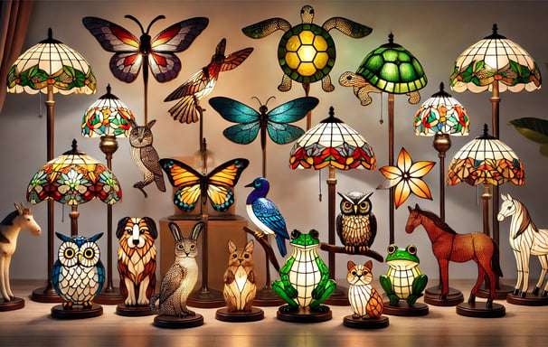 Lampe Tiffany Animaux