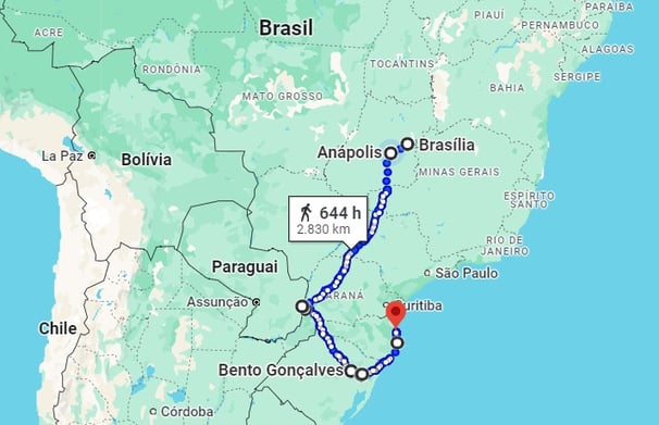 Mapa da Excursão