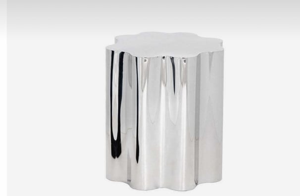 stainless steel metal end table