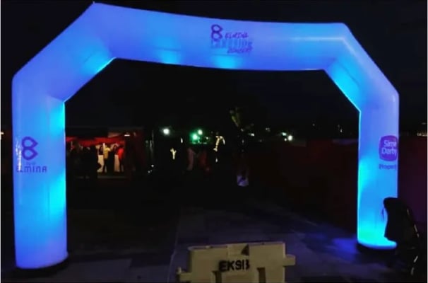cổng hơi có đèn led