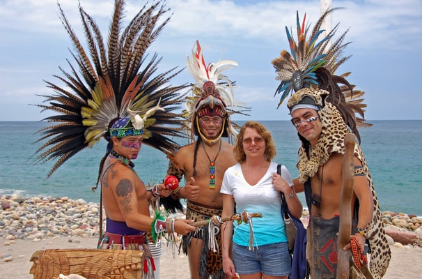 Local natives capture Lady in Puerto Vallarta, Mexico