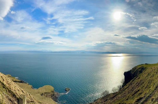Top of a cliff looking out to the sea