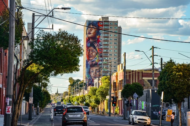 Mural by Adnate in Collingwood, Melbourne