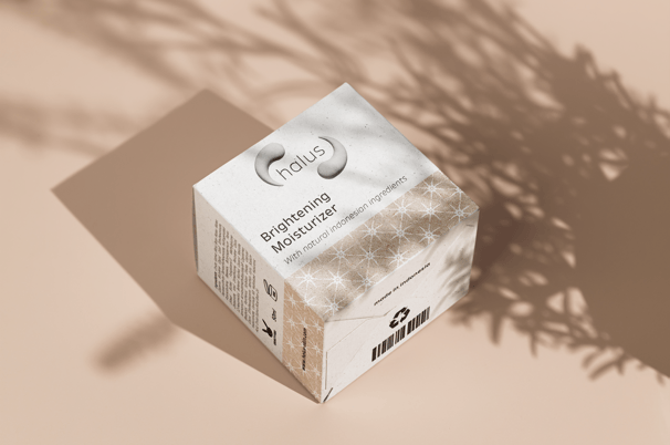 CD concept fictional skincare brand Halus Skin
