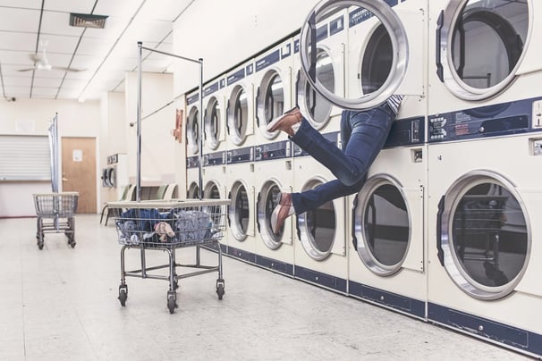 Public coin laundry in Pantelleria managed by Dimore Pantesche, open to residents and visitors