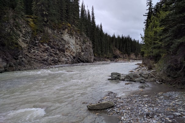 Near the headwaters of the North Saskatchewan River