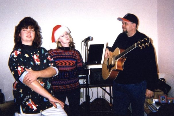 Tina, her daughter, Stephanie, and The Pirate do a trio