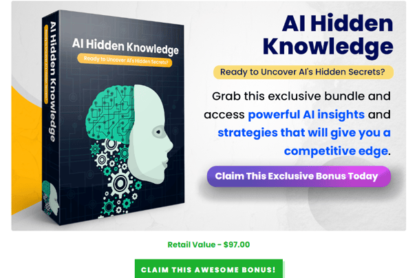 a book cover of a book with a picture of a head and a text AI Hidden Knowledge