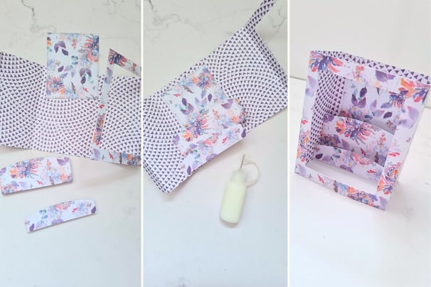How to make a 3D shadow box card, Handmade 3D card idea