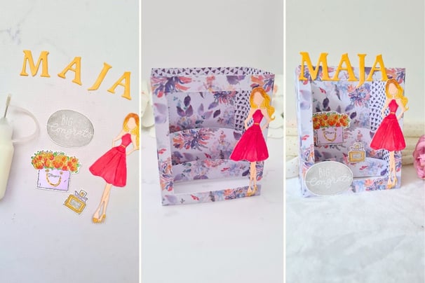 How to make a 3D window card, Handmade 3D card idea