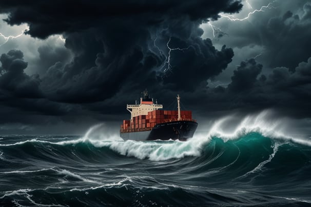 tempestade e mar violento triangulo das bermudas