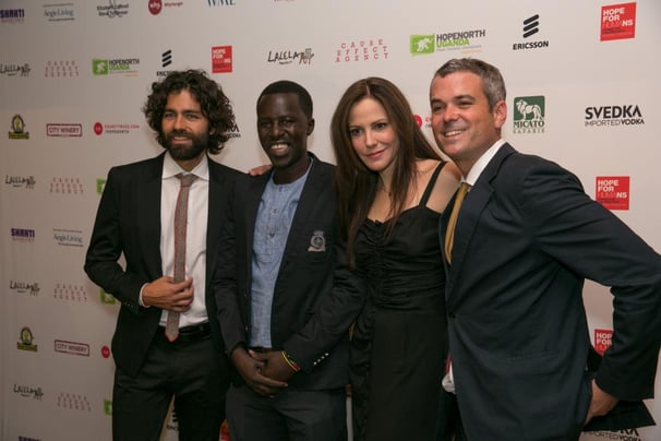 Cause Effect Agency's founder Chris Talbott with Adrian Grenier, Mary-Louise Parker, and Hope North'