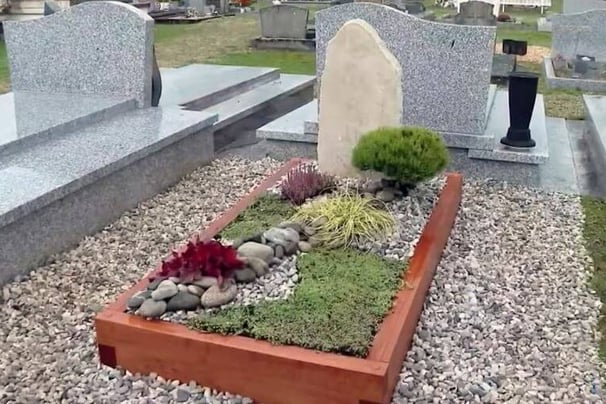 Tombe décorée et entretenue