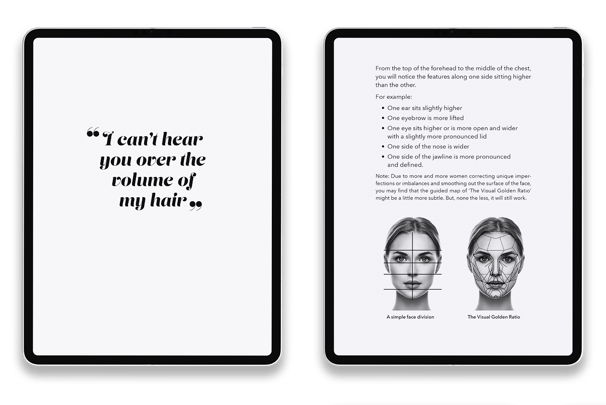 Love your hair, Books, typesetting by Michelle Pirovich, Squeezebox