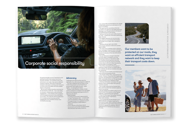 Annual report, typesetting by Michelle Pirovich, Squeezebox