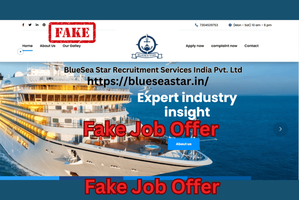 Blueseastar cruise job