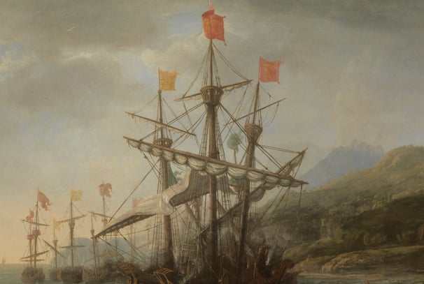The Trojan Women Setting Fire to Their Fleet by Claude Lorrain (Claude Gellée)