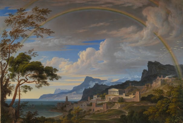 Heroic Landscape with Rainbow by Joseph Anton Koch