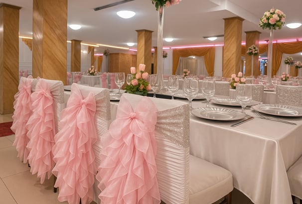 Salón de eventos con iluminación mágica en el sur de Quito
