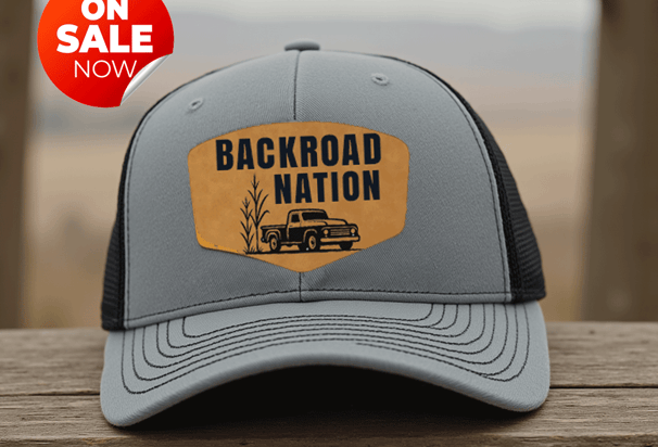 a truck with a back road nation logo on it