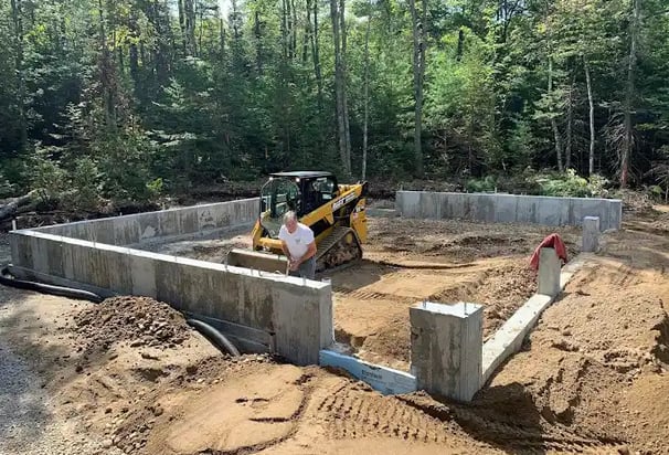 a construction worker is working on a construction site