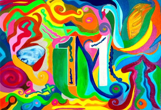 Personalized intuitive Reiki art Life Path Number soul path portrait