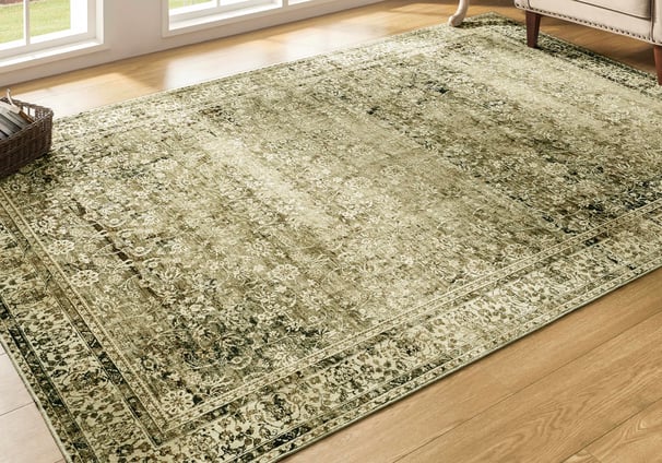 green rug