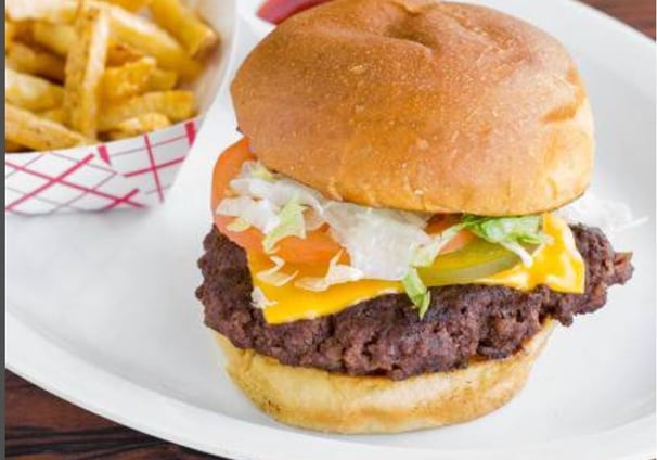 juicy fresh-made cheeseburger