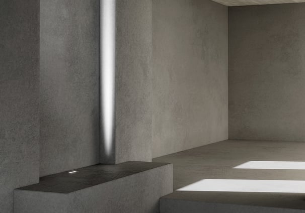Sofisticated lighting for walls playing with daylight.