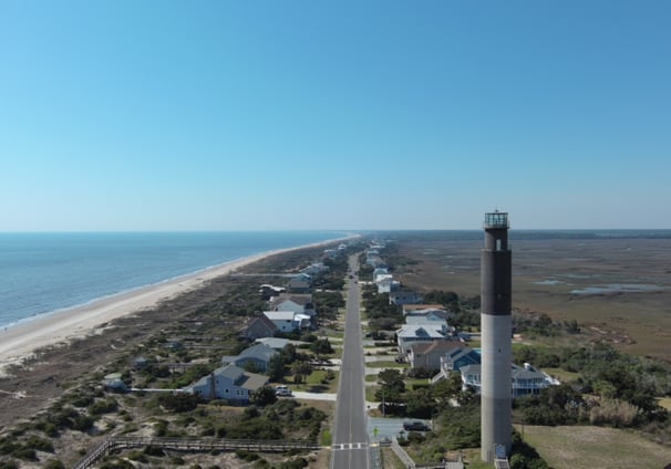 Oak Island Lighthouse Beach Beaches Coast Guard Station