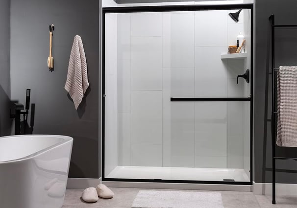Grout free tile shower wall systems