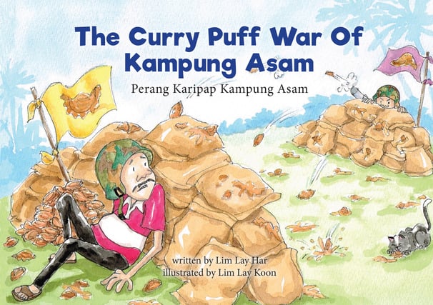 The Curry Puff War of Kampung Asam picturebook by Lim Lay Har illustrations by Lim Lay Koon