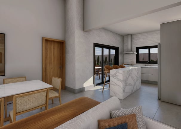 Projeto residencial moderno em Itu, sala - Aborin Arquitetura