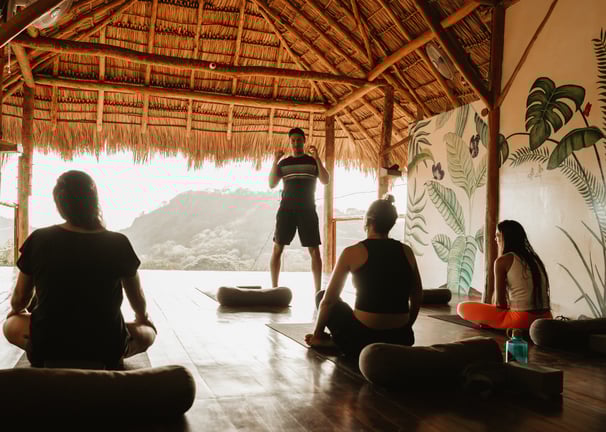 Breathwork class at Eden on the Chocolata