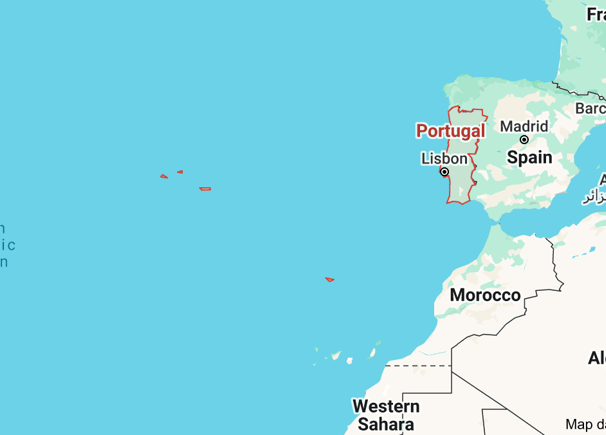 Map of Portugal