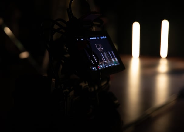 Camera monitor in commercial filming